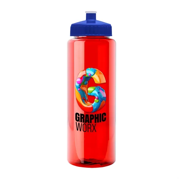 32 oz Transparent Sports Bottles with Push Pull Lid.... from ASI 40480 Koozie Group