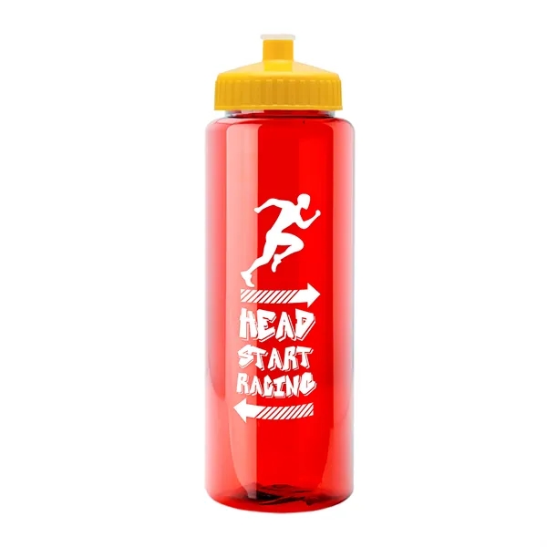 32 oz Transparent Sports Bottles with Push Pull Lid.... from ASI 40480 Koozie Group