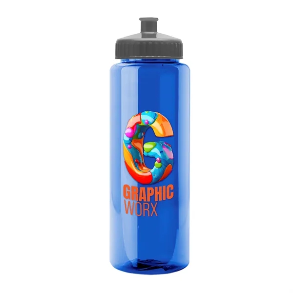 32 oz Transparent Sports Bottles with Push Pull Lid.... from ASI 40480 Koozie Group