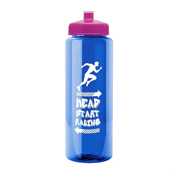 32 oz Transparent Sports Bottles with Push Pull Lid.... from ASI 40480 Koozie Group