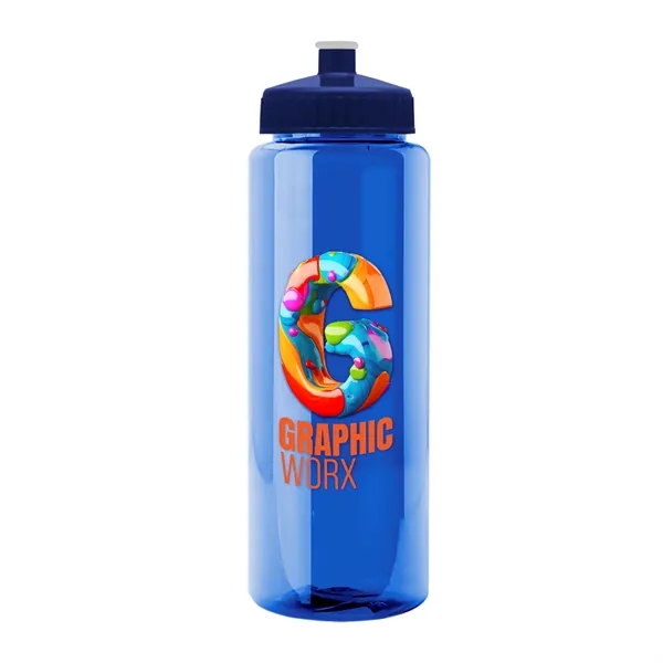 32 oz Transparent Sports Bottles with Push Pull Lid.... from ASI 40480 Koozie Group