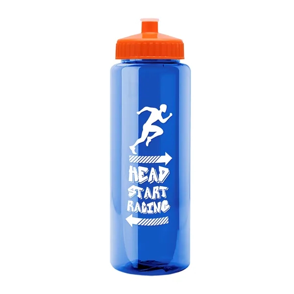 32 oz Transparent Sports Bottles with Push Pull Lid.... from ASI 40480 Koozie Group