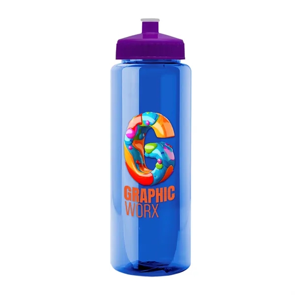 32 oz Transparent Sports Bottles with Push Pull Lid.... from ASI 40480 Koozie Group
