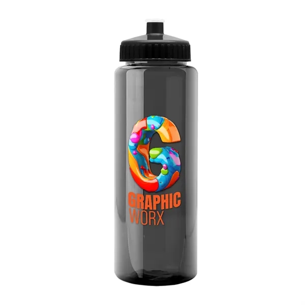 32 oz Transparent Sports Bottles with Push Pull Lid.... from ASI 40480 Koozie Group