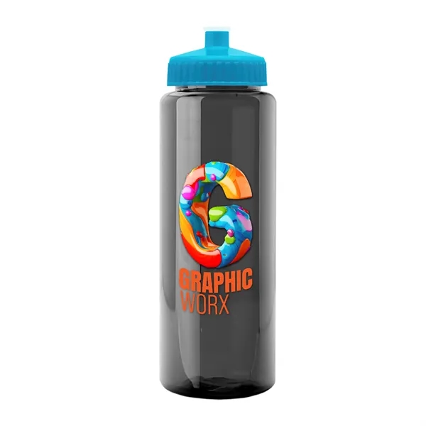 32 oz Transparent Sports Bottles with Push Pull Lid.... from ASI 40480 Koozie Group