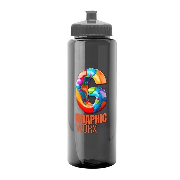 32 oz Transparent Sports Bottles with Push Pull Lid.... from ASI 40480 Koozie Group