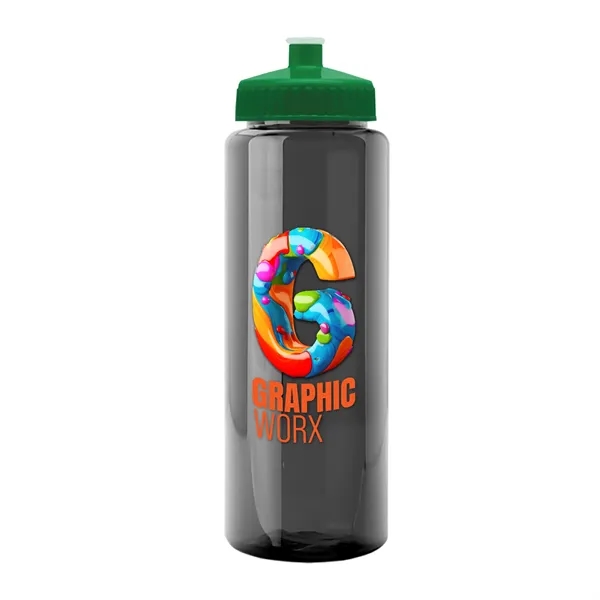 32 oz Transparent Sports Bottles with Push Pull Lid.... from ASI 40480 Koozie Group