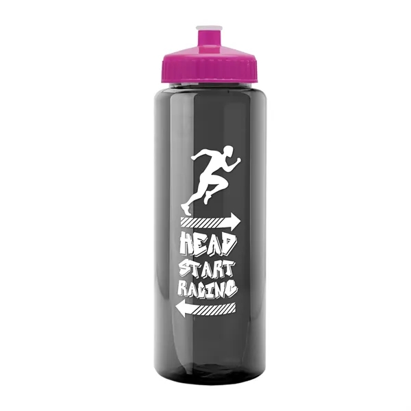 32 oz Transparent Sports Bottles with Push Pull Lid.... from ASI 40480 Koozie Group