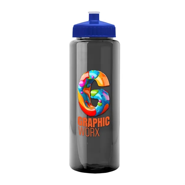 32 oz Transparent Sports Bottles with Push Pull Lid.... from ASI 40480 Koozie Group