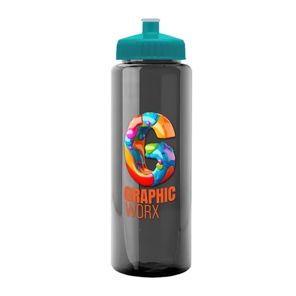 32 oz Transparent Sports Bottles with Push Pull Lid.... from ASI 40480 Koozie Group