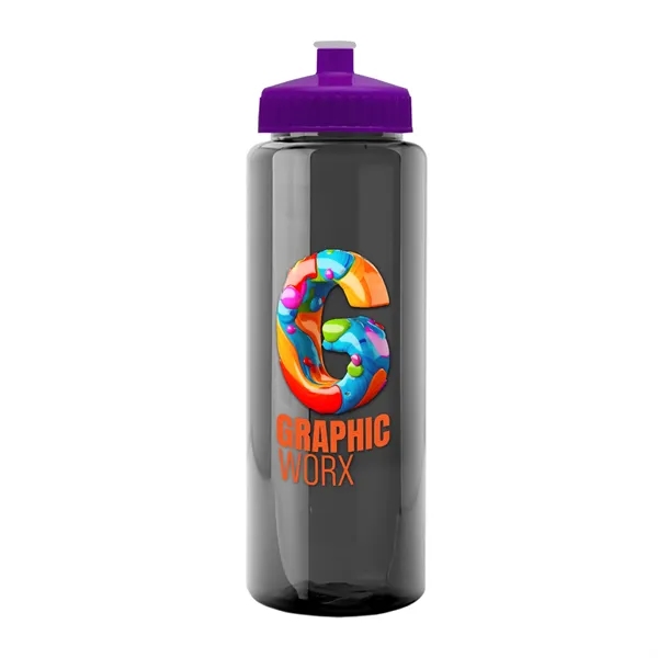 32 oz Transparent Sports Bottles with Push Pull Lid.... from ASI 40480 Koozie Group