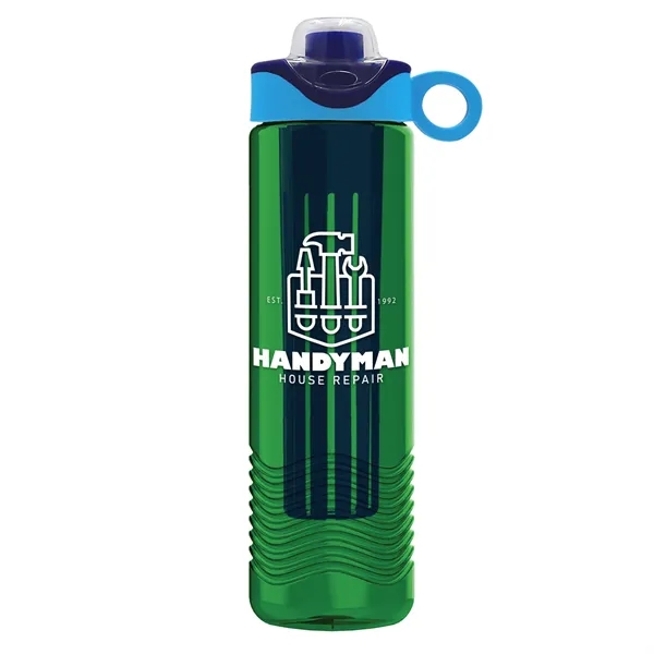 Wave 24 oz. Slim Cylinder Wave Design with Drink Thru Snap... from ASI 40480 Koozie Group