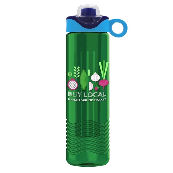 Wave 24 oz. Slim Cylinder Wave Design with Drink Thru Snap... from ASI 40480 Koozie Group