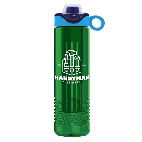 Wave 24 oz. Slim Cylinder Wave Design with Drink Thru Snap... from ASI 40480 Koozie Group