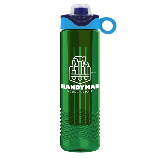 Wave 24 oz. Slim Cylinder Wave Design with Drink Thru Snap... from ASI 40480 Koozie Group