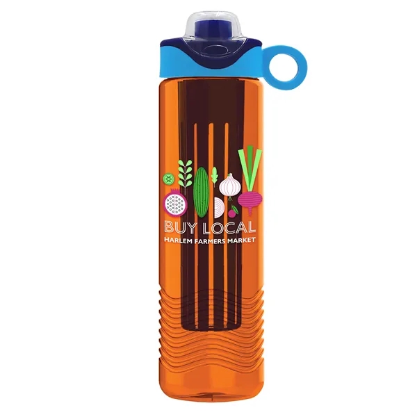 Wave 24 oz. Slim Cylinder Wave Design with Drink Thru Snap... from ASI 40480 Koozie Group