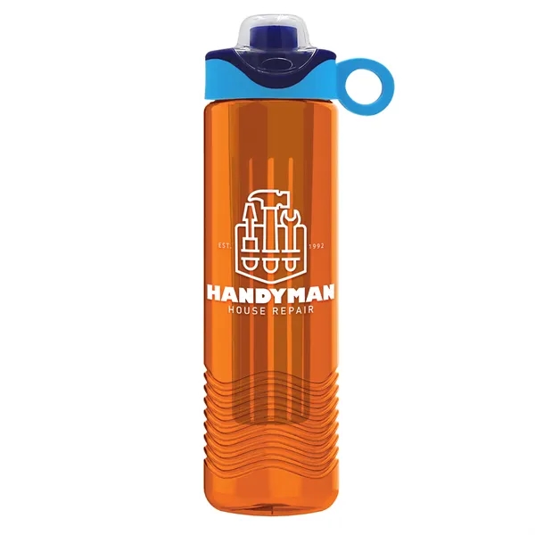 Wave 24 oz. Slim Cylinder Wave Design with Drink Thru Snap... from ASI 40480 Koozie Group