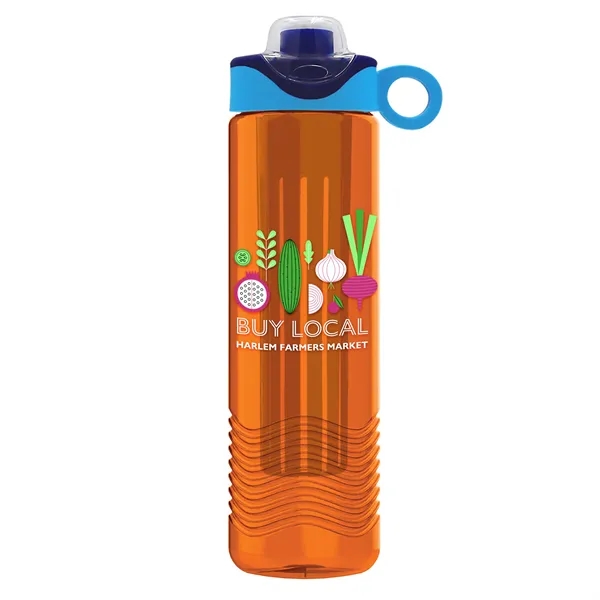 Wave 24 oz. Slim Cylinder Wave Design with Drink Thru Snap... from ASI 40480 Koozie Group