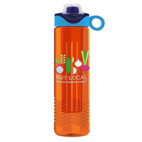 Wave 24 oz. Slim Cylinder Wave Design with Drink Thru Snap... from ASI 40480 Koozie Group