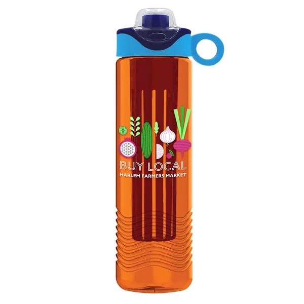 Wave 24 oz. Slim Cylinder Wave Design with Drink Thru Snap... from ASI 40480 Koozie Group