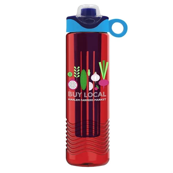 Wave 24 oz. Slim Cylinder Wave Design with Drink Thru Snap... from ASI 40480 Koozie Group
