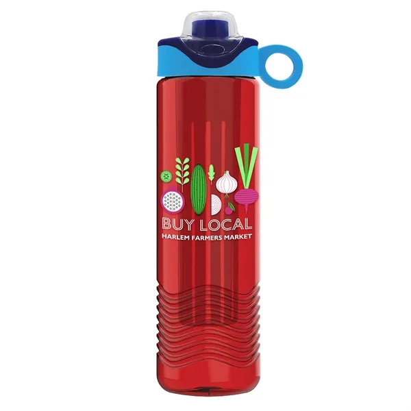 Wave 24 oz. Slim Cylinder Wave Design with Drink Thru Snap... from ASI 40480 Koozie Group