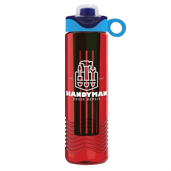 Wave 24 oz. Slim Cylinder Wave Design with Drink Thru Snap... from ASI 40480 Koozie Group