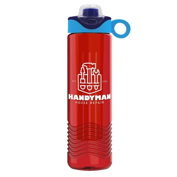 Wave 24 oz. Slim Cylinder Wave Design with Drink Thru Snap... from ASI 40480 Koozie Group