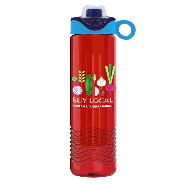 Wave 24 oz. Slim Cylinder Wave Design with Drink Thru Snap... from ASI 40480 Koozie Group