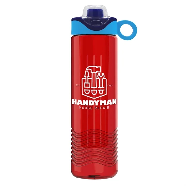 Wave 24 oz. Slim Cylinder Wave Design with Drink Thru Snap... from ASI 40480 Koozie Group