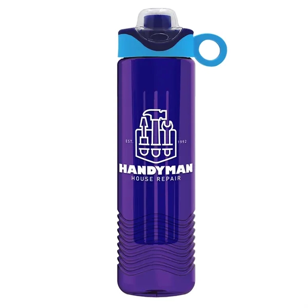 Wave 24 oz. Slim Cylinder Wave Design with Drink Thru Snap... from ASI 40480 Koozie Group
