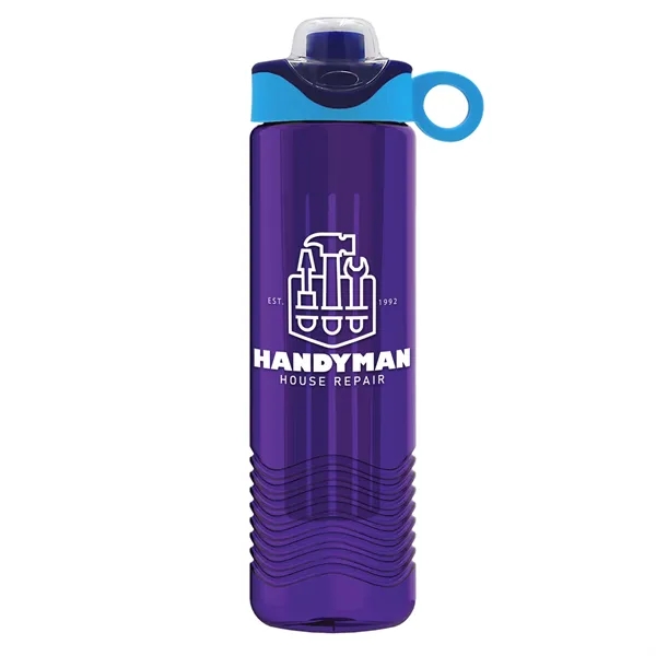 Wave 24 oz. Slim Cylinder Wave Design with Drink Thru Snap... from ASI 40480 Koozie Group