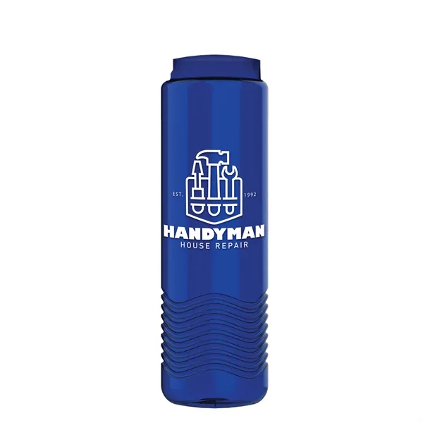 Wave 24 oz. Slim Cylinder Wave Design with Drink Thru Snap... from ASI 40480 Koozie Group
