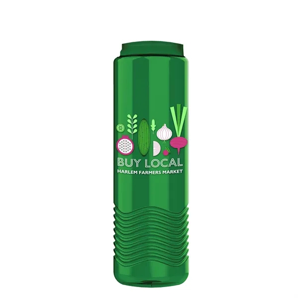 Wave 24 oz. Slim Cylinder Wave Design with Drink Thru Snap... from ASI 40480 Koozie Group