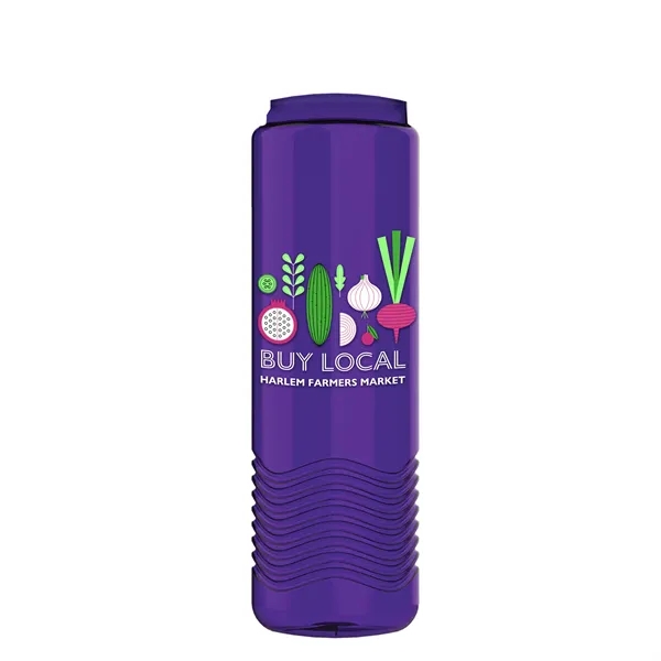 Wave 24 oz. Slim Cylinder Wave Design with Drink Thru Snap... from ASI 40480 Koozie Group