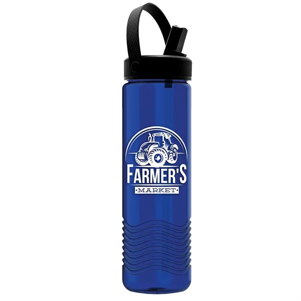 24 oz The Wave-Tritan Bottle with Flip Straw Swivel Handle Lid... from ASI 40480 Koozie Group