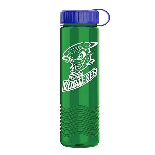 24oz Wave Bottle - Tethered Lid... from ASI 40480 Koozie Group