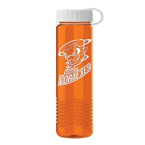 24oz Wave Bottle - Tethered Lid... from ASI 40480 Koozie Group