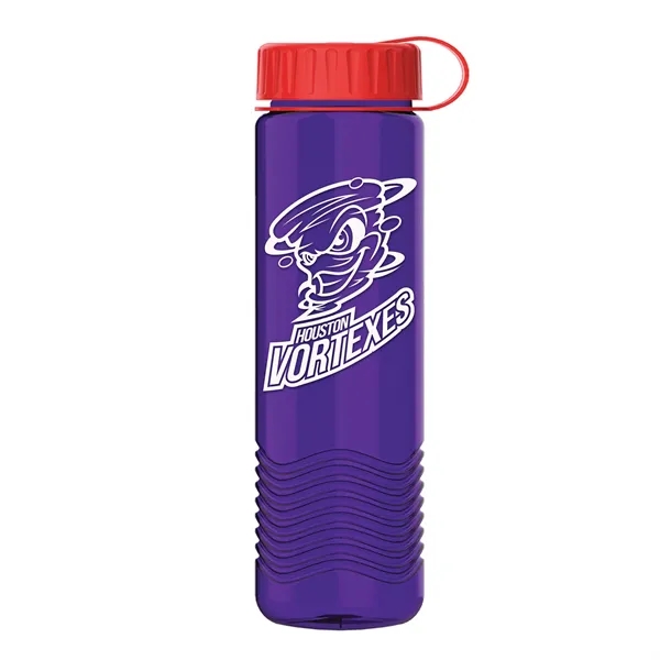 24oz Wave Bottle - Tethered Lid... from ASI 40480 Koozie Group