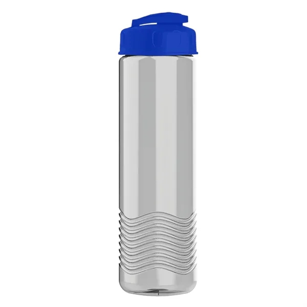 24 oz. Transparent Bottle with USA Flip lid. Unique Slim Cylinder... from ASI 40480 Koozie Group