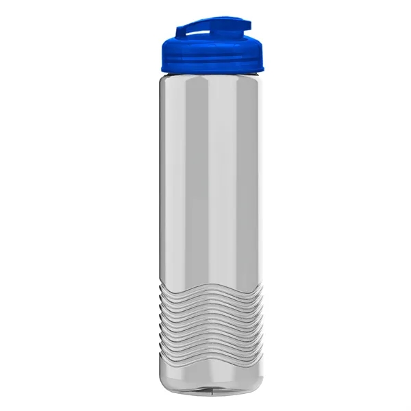 24 oz. Transparent Bottle with USA Flip lid. Unique Slim Cylinder... from ASI 40480 Koozie Group