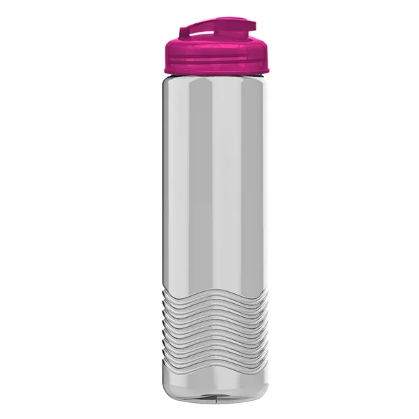 24 oz. Transparent Bottle with USA Flip lid. Unique Slim Cylinder... from ASI 40480 Koozie Group