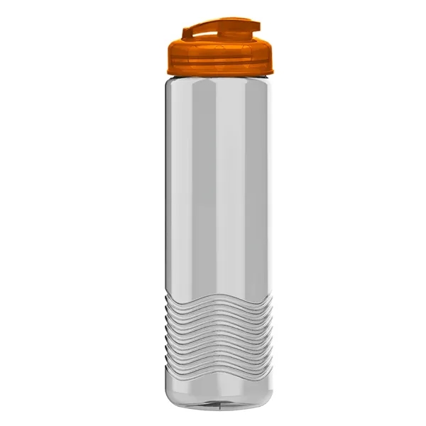 24 oz. Transparent Bottle with USA Flip lid. Unique Slim Cylinder... from ASI 40480 Koozie Group