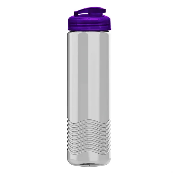 24 oz. Transparent Bottle with USA Flip lid. Unique Slim Cylinder... from ASI 40480 Koozie Group
