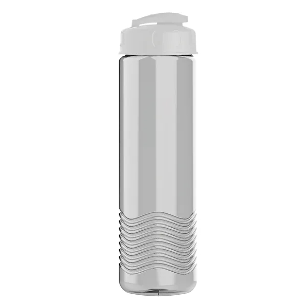 24 oz. Transparent Bottle with USA Flip lid. Unique Slim Cylinder... from ASI 40480 Koozie Group