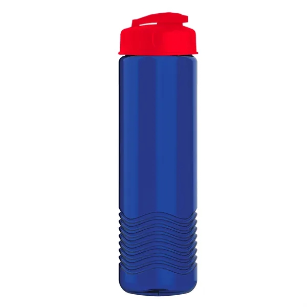 24 oz. Transparent Bottle with USA Flip lid. Unique Slim Cylinder... from ASI 40480 Koozie Group