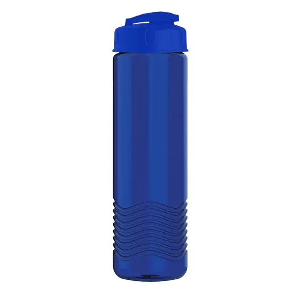24 oz. Transparent Bottle with USA Flip lid. Unique Slim Cylinder... from ASI 40480 Koozie Group