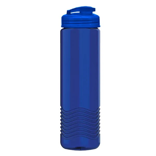 24 oz. Transparent Bottle with USA Flip lid. Unique Slim Cylinder... from ASI 40480 Koozie Group