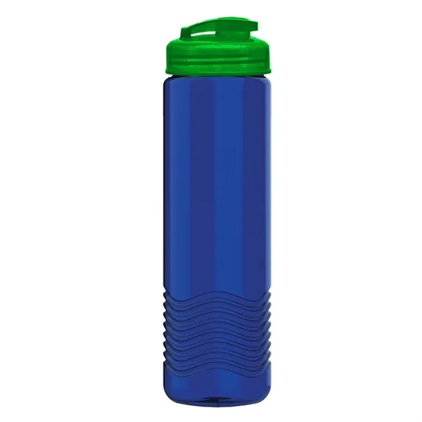 24 oz. Transparent Bottle with USA Flip lid. Unique Slim Cylinder... from ASI 40480 Koozie Group