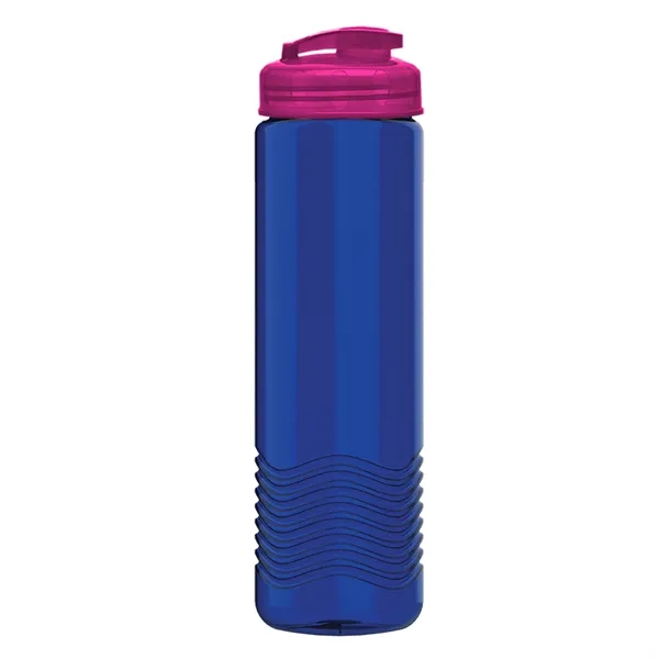 24 oz. Transparent Bottle with USA Flip lid. Unique Slim Cylinder... from ASI 40480 Koozie Group
